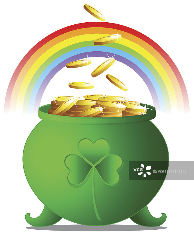 一罐金币图片素材
