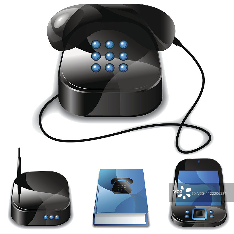 2.5D通信物体图片素材