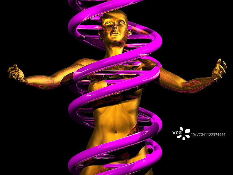 人类基因组概念艺术作品图片素材