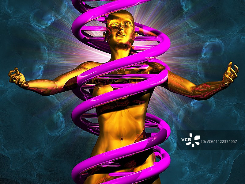 人类基因组概念艺术作品图片素材