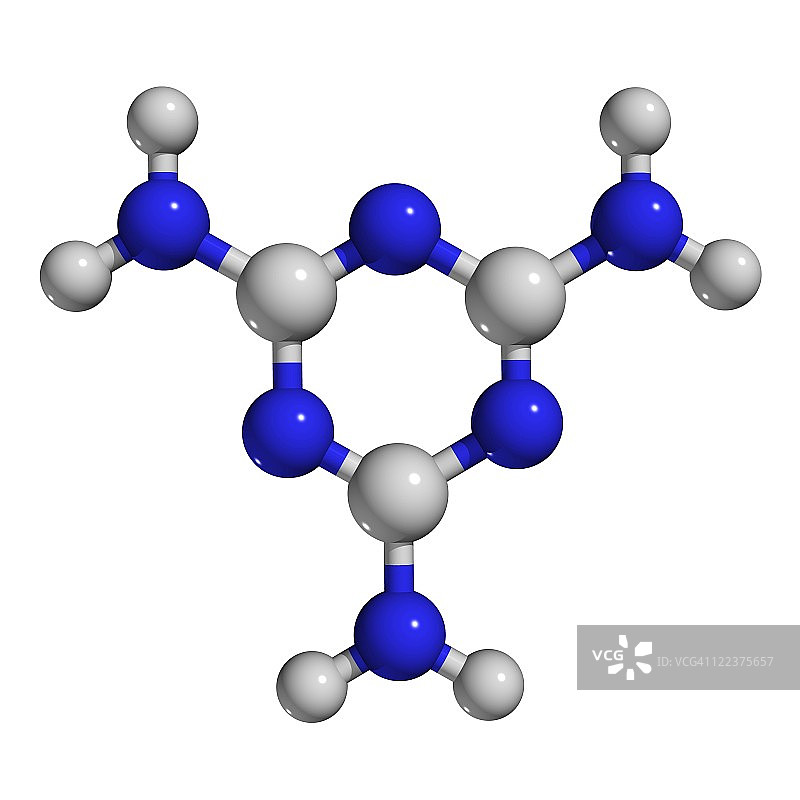 三聚氰胺分子图片素材