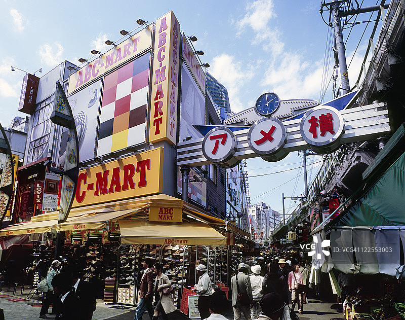 日本东京台东区阿美横丁购物街图片素材