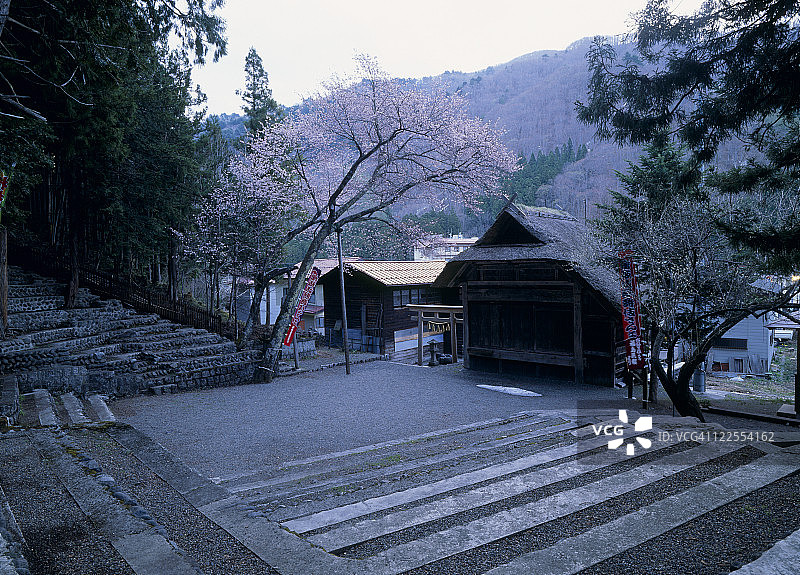 日本福岛县桧枝岐歌舞伎剧场图片素材