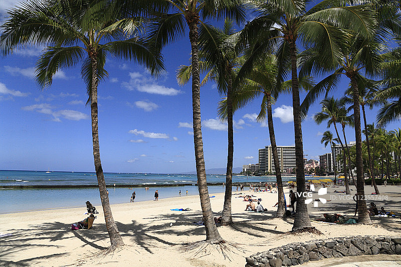 檀香山夏威夷海滩度假村图片素材