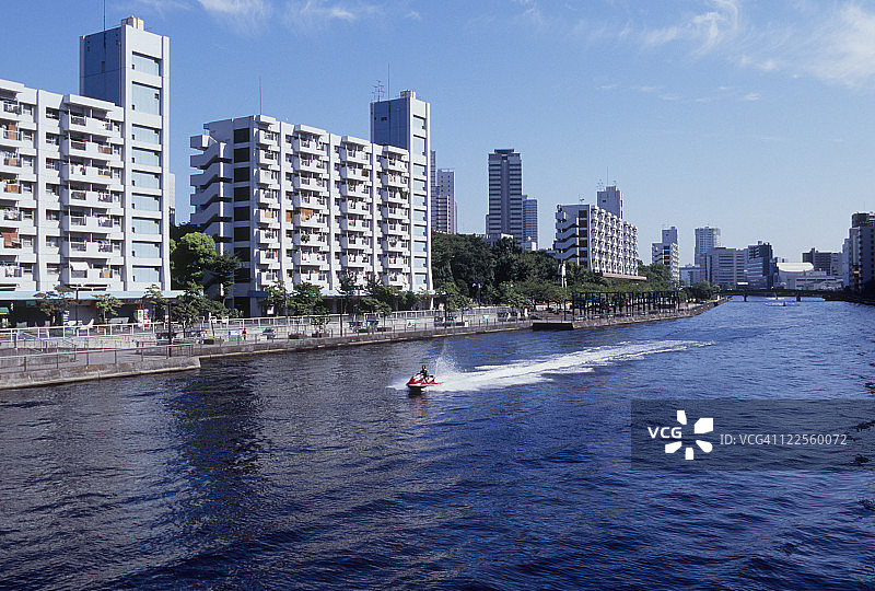 日本东京港区高滨运河图片素材