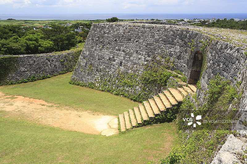 日本冲绳县读谷村座喜味城图片素材