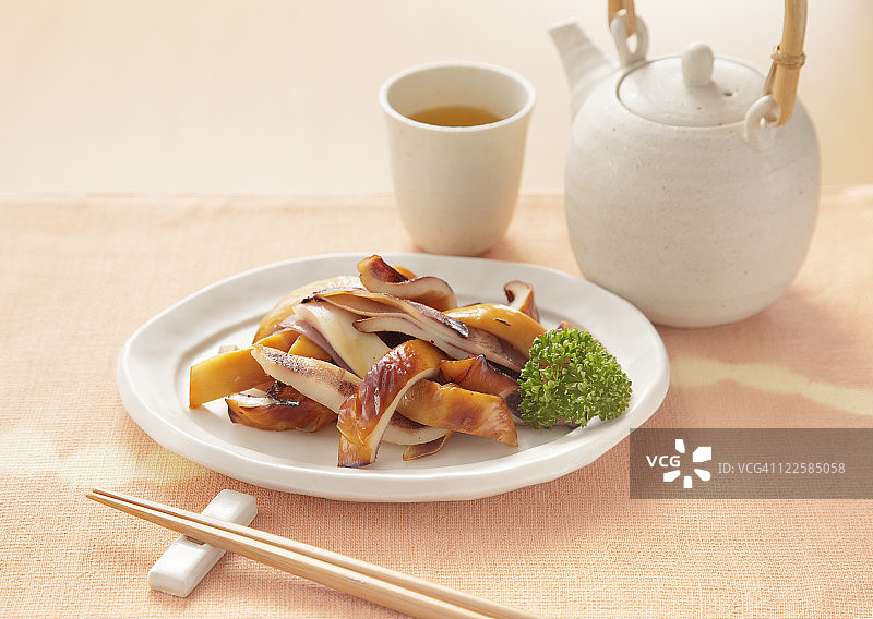酱油烤鱿鱼图片素材