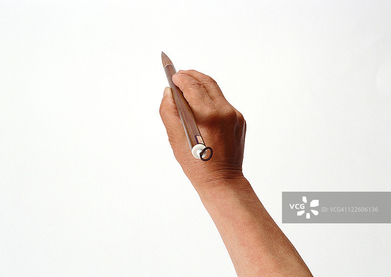 毛笔和手图片素材