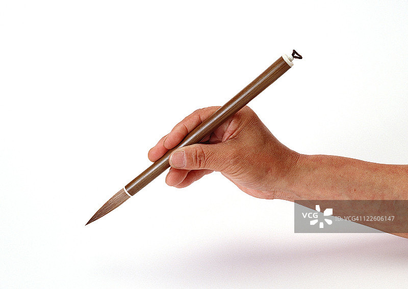 毛笔和手图片素材