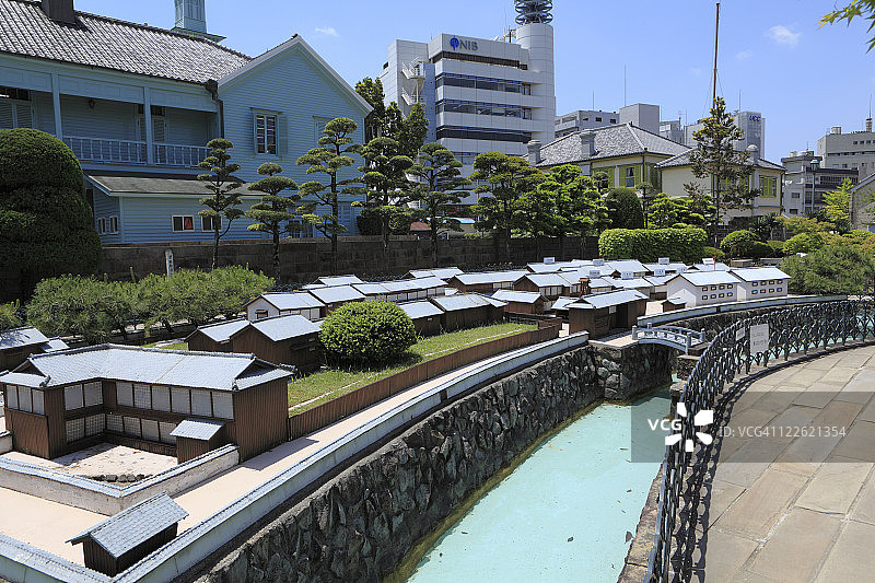 日本长崎出岛的微缩景观图片素材