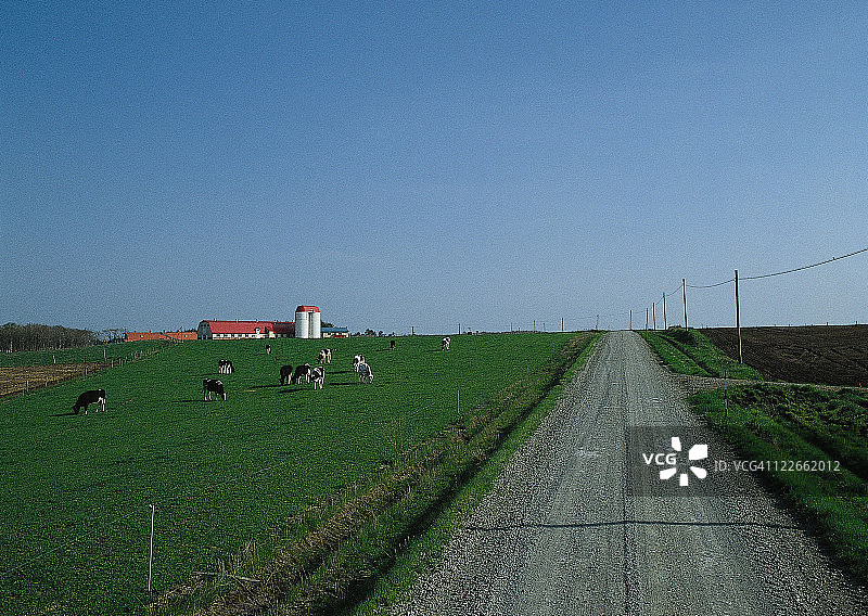 牧场和道路图片素材
