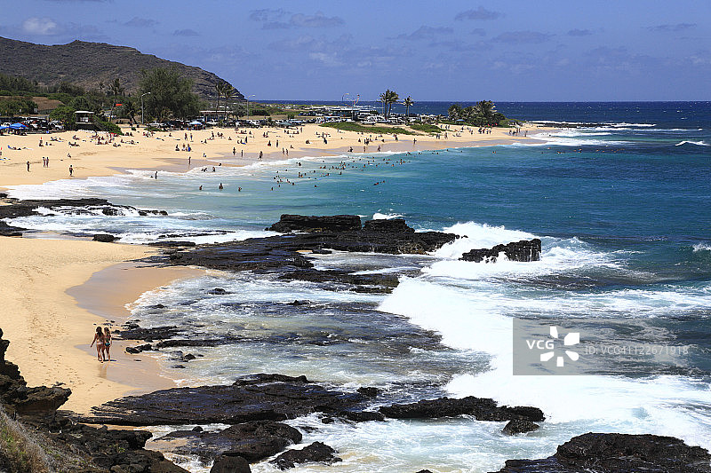 美国夏威夷可可头的沙滩图片素材