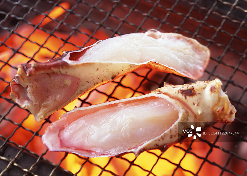 烤帝王蟹腿图片素材