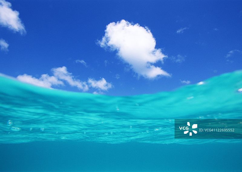 蓝天和大海图片素材