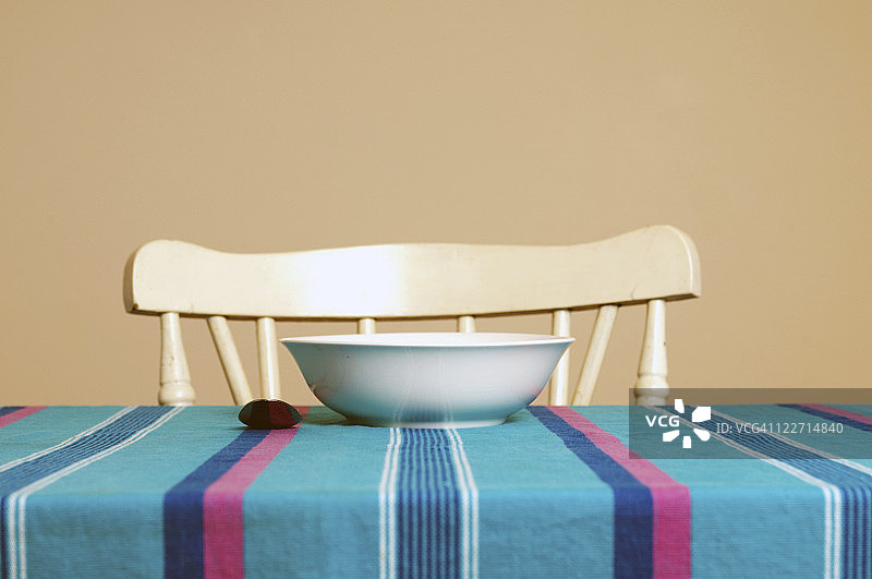 空的早餐餐具摆设图片素材