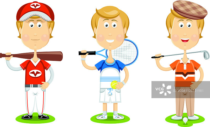 可爱的运动员图片素材