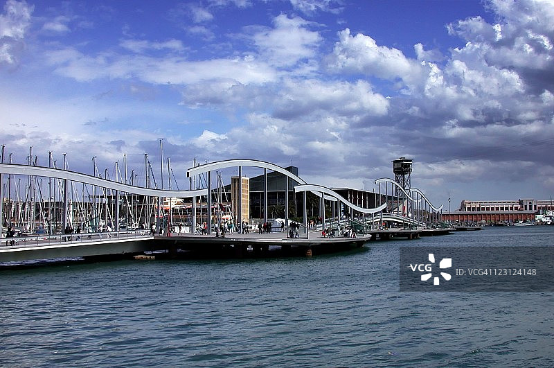 巴塞罗那兰布拉海滨大道图片素材