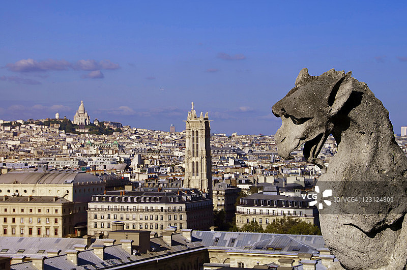 巴黎圣母院与圣心教堂图片素材