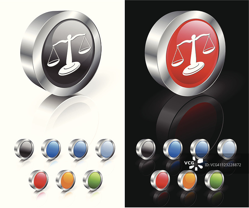 3D正义天平免版税矢量艺术图片素材