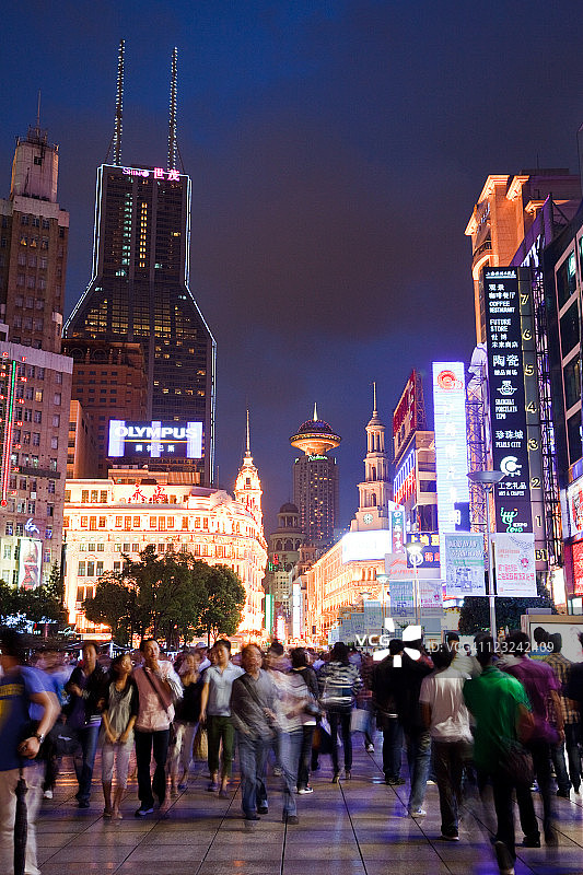 南京路夜景图片素材