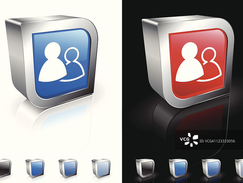 互联网用户群3D矢量素材图片素材