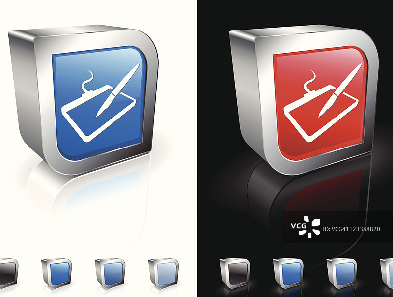 数位笔和绘图板3D免版税矢量艺术图片素材