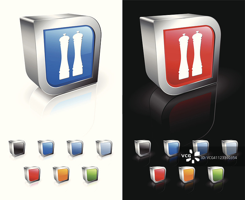 3D盐和胡椒免版税矢量素材图片素材