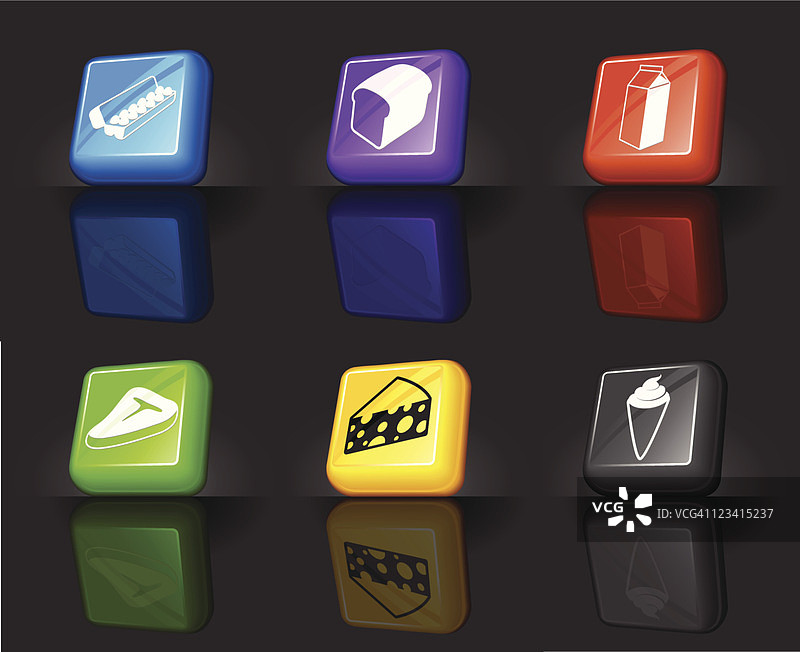 食品和杂货互联网免版税矢量图标集图片素材