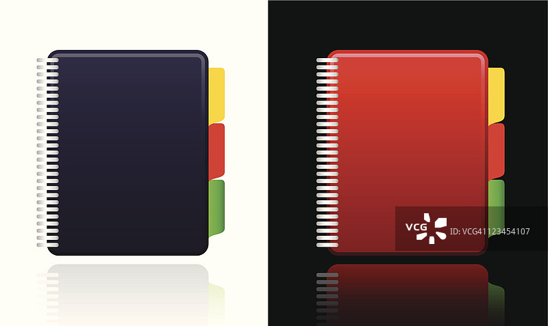 黑白背景上的笔记本设计图片素材