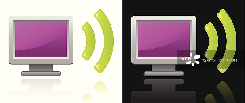 黑白背景上的无线网络信号设计图片素材