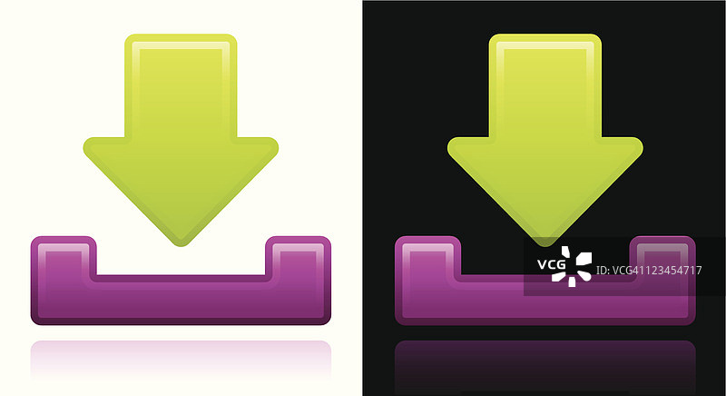 黑白背景上的下载设计图片素材