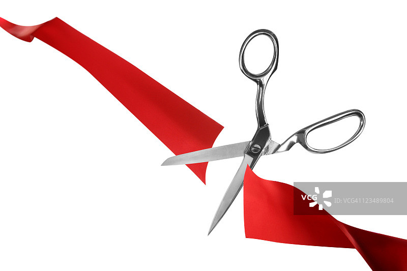 红色剪彩仪式图片素材