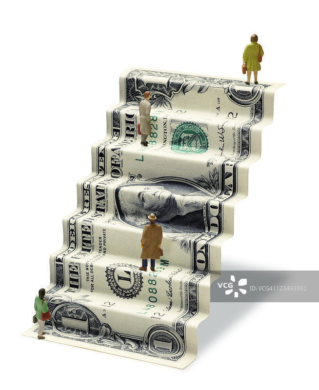 一美元阶梯图片素材