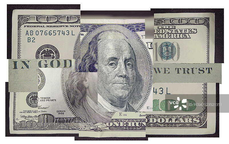 信用卡和货币的负像抽象图图片素材