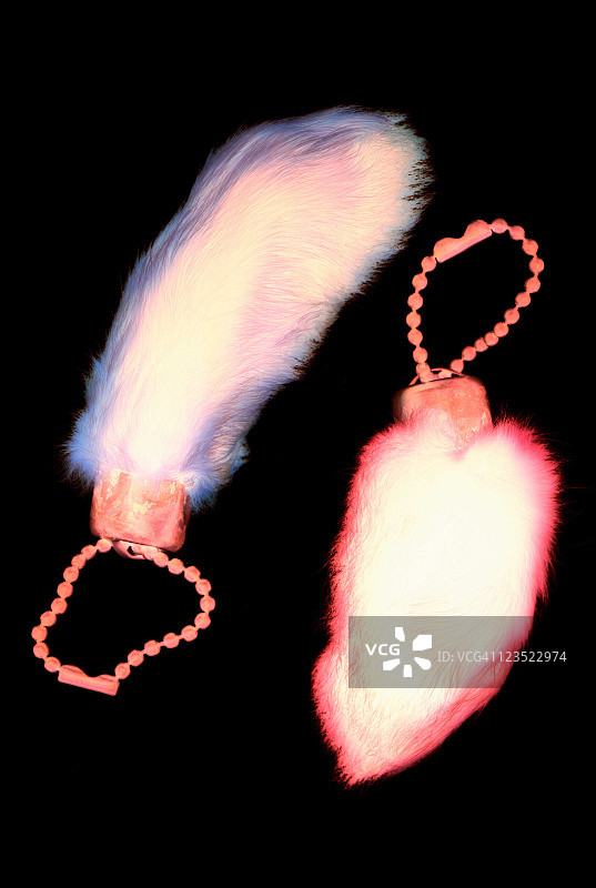 带毛的钥匙扣图片素材