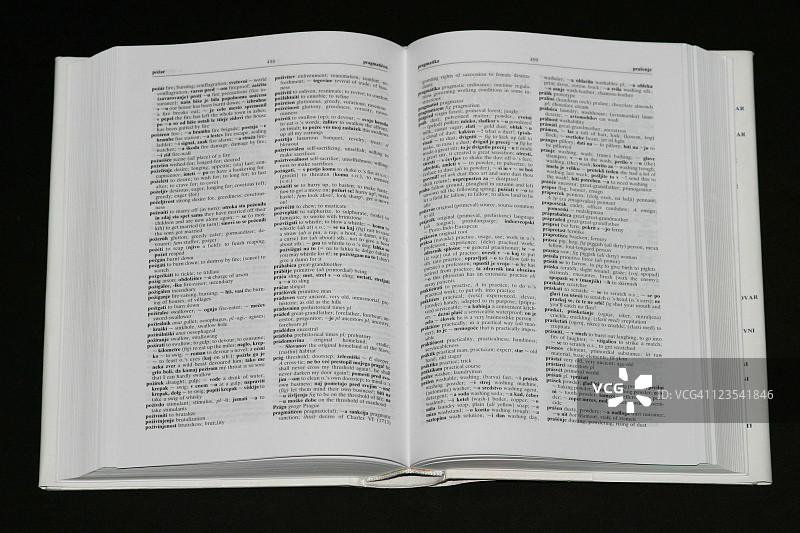 打开的字典图片素材