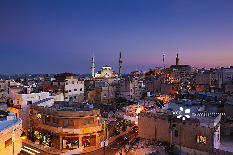 马达巴城镇景观，清真寺图片素材