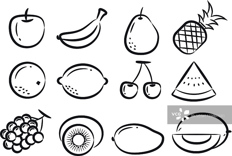 水果图标集图片素材