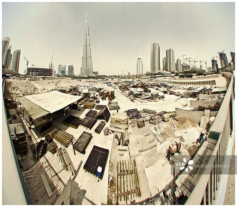 迪拜的建筑和天际线图片素材