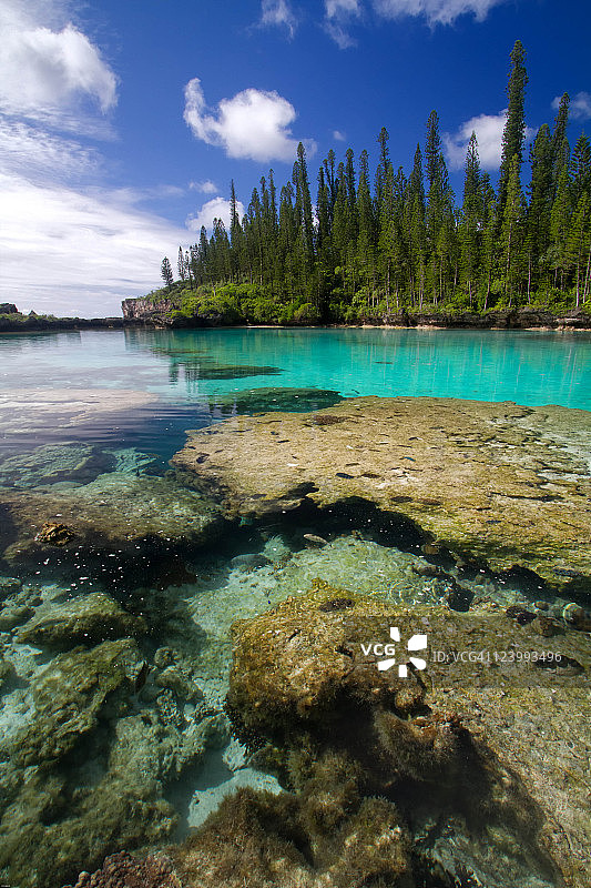 天然游泳池图片素材