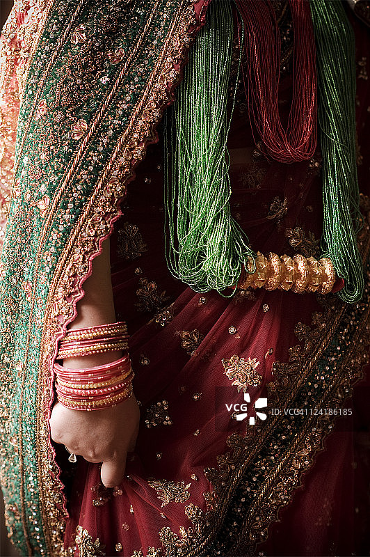 传统的印度教婚礼服图片素材