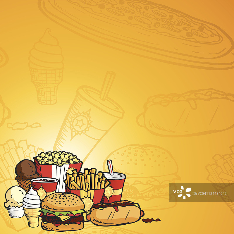 快餐食品背景图片素材