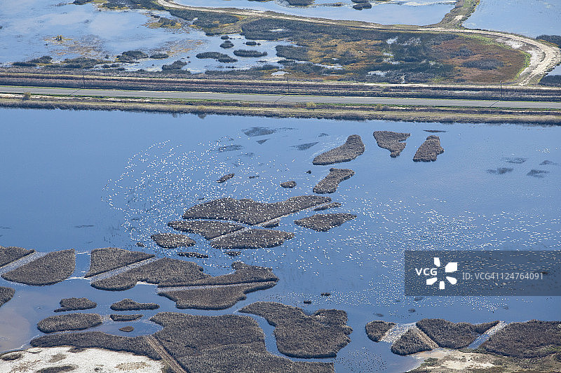 美国加利福尼亚州萨克拉门托国家野生动物保护区航拍图片素材