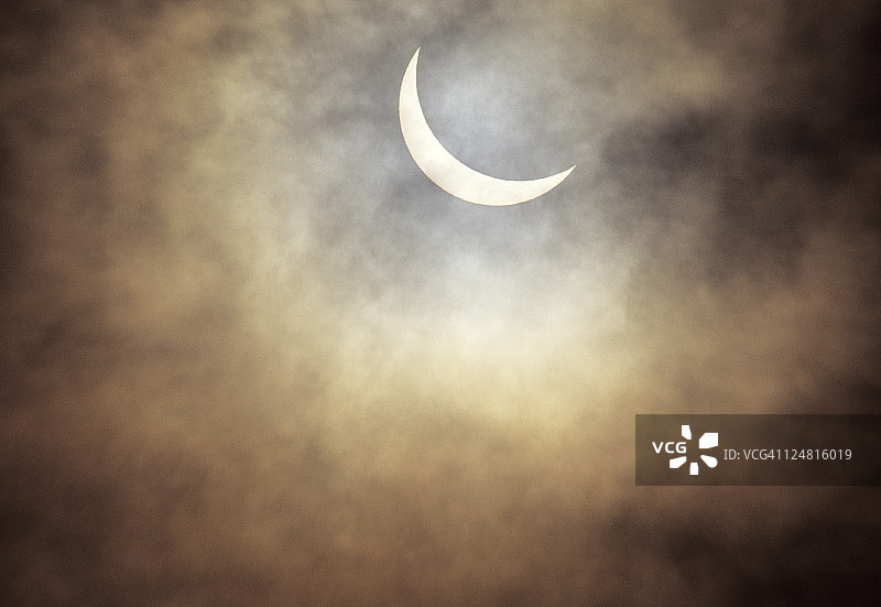 1991年7月瓦胡岛瓦ianae的日食景观图片素材