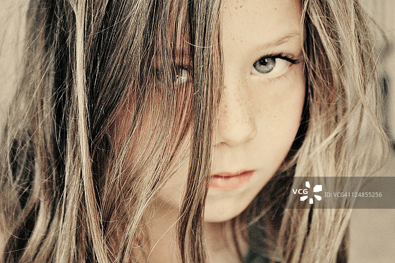 睡乱的头发图片素材