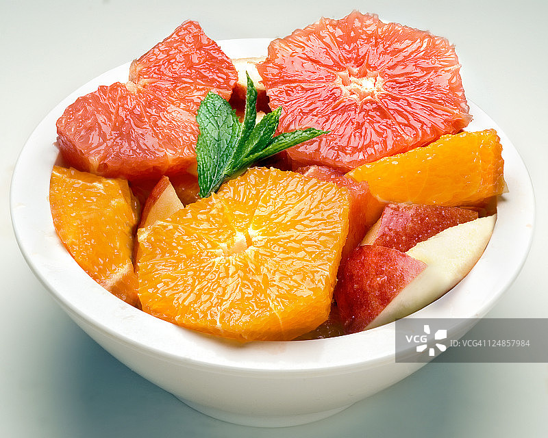 柑橘碗切片图片素材