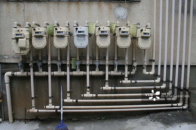 燃气表和管道图片素材