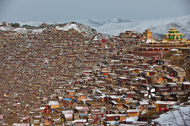 喇荣五明佛学院图片素材