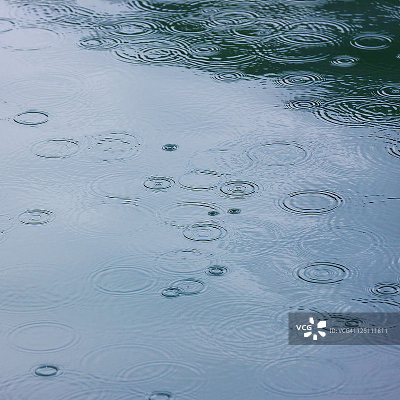 雨滴与水波纹图片素材