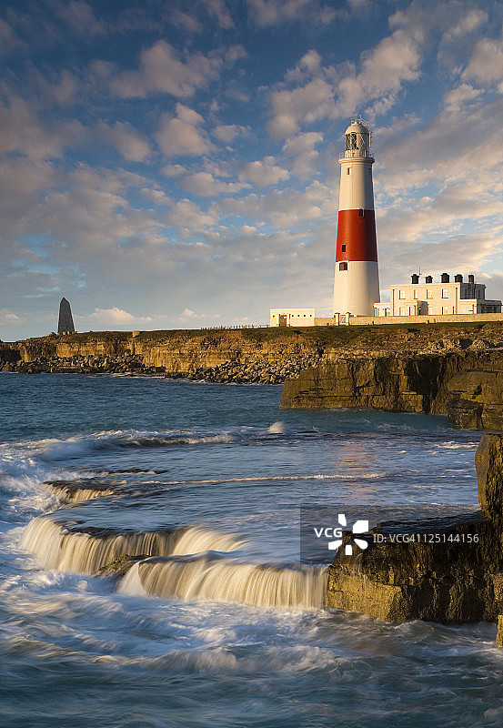 波特兰比尔灯塔的黎明图片素材